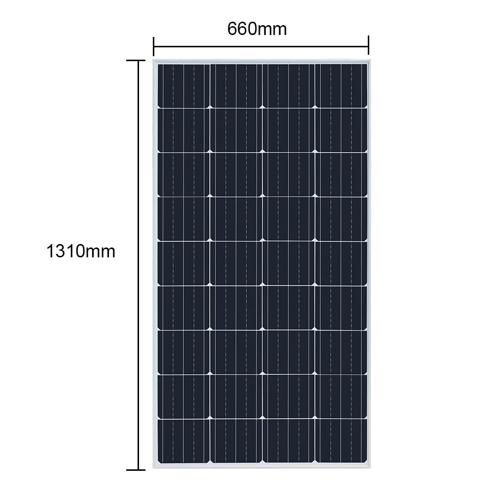 19.8V 200W Glass Rigid Solar Panel